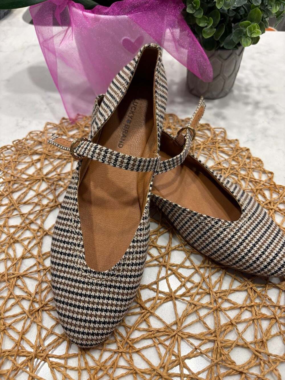 Lucky Brand Houndstooth Mary Jane Flats
